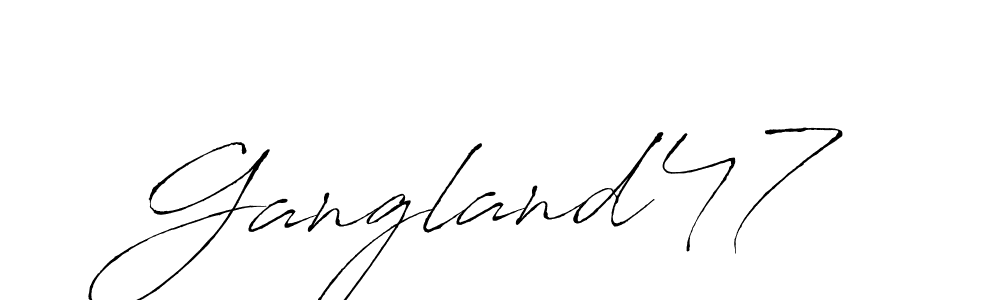 Also we have Gangland47 name is the best signature style. Create professional handwritten signature collection using Antro_Vectra autograph style. Gangland47 signature style 6 images and pictures png
