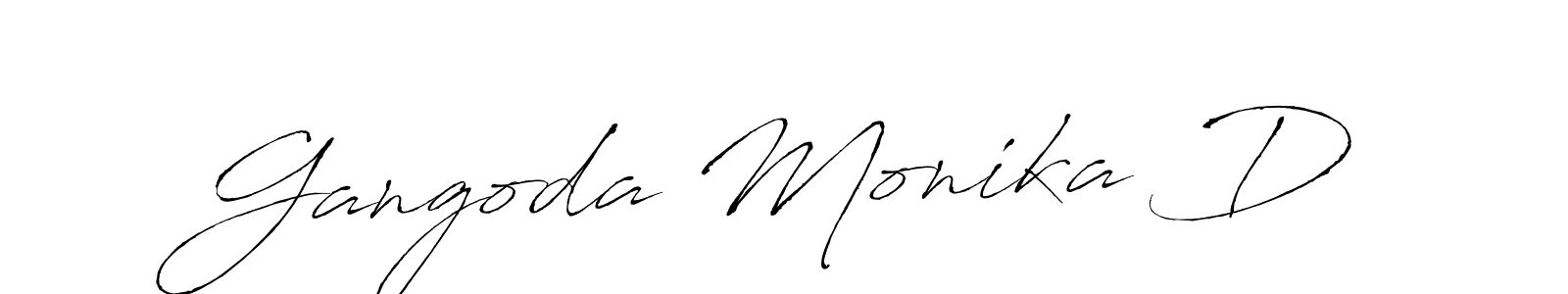 Here are the top 10 professional signature styles for the name Gangoda Monika D. These are the best autograph styles you can use for your name. Gangoda Monika D signature style 6 images and pictures png