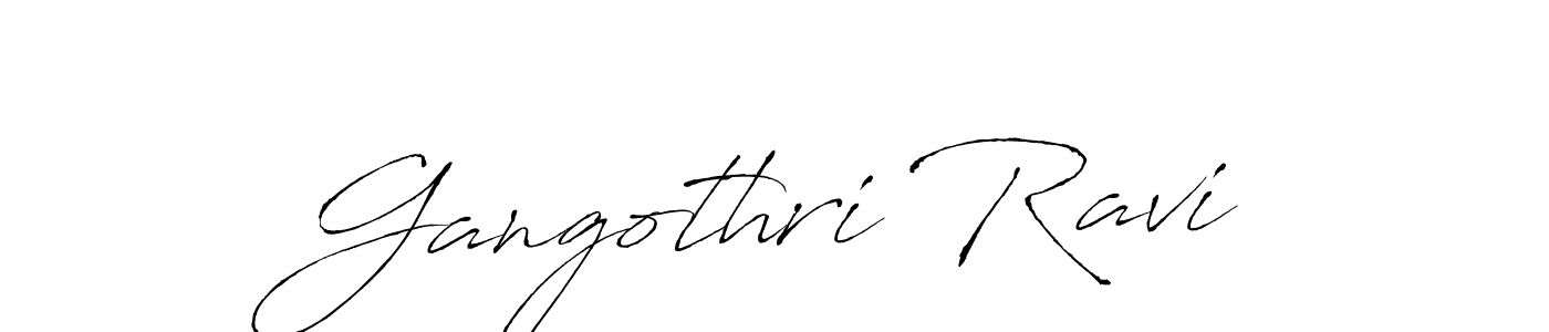 Create a beautiful signature design for name Gangothri Ravi. With this signature (Antro_Vectra) fonts, you can make a handwritten signature for free. Gangothri Ravi signature style 6 images and pictures png
