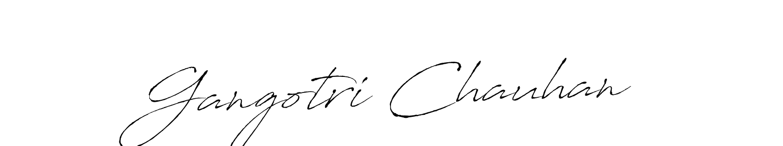 Design your own signature with our free online signature maker. With this signature software, you can create a handwritten (Antro_Vectra) signature for name Gangotri Chauhan. Gangotri Chauhan signature style 6 images and pictures png