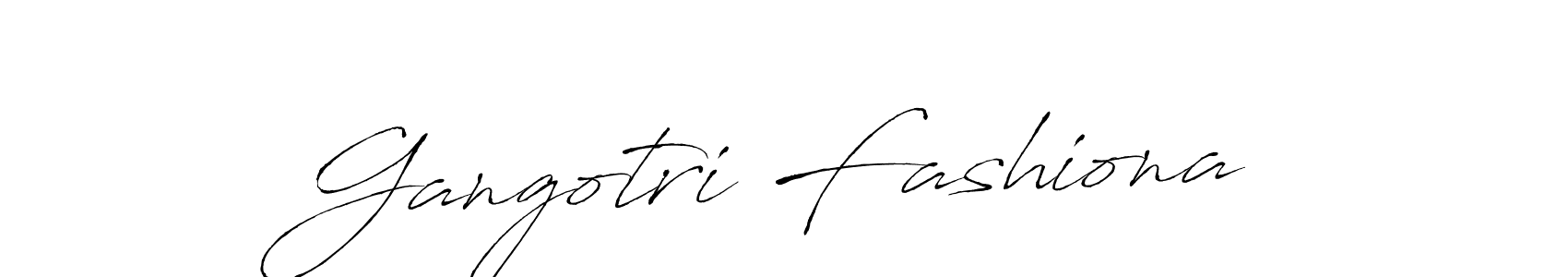 Make a beautiful signature design for name Gangotri Fashiona. With this signature (Antro_Vectra) style, you can create a handwritten signature for free. Gangotri Fashiona signature style 6 images and pictures png