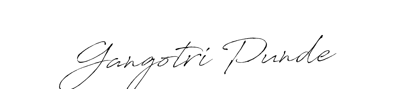 It looks lik you need a new signature style for name Gangotri Punde. Design unique handwritten (Antro_Vectra) signature with our free signature maker in just a few clicks. Gangotri Punde signature style 6 images and pictures png