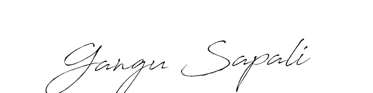 How to make Gangu Sapali name signature. Use Antro_Vectra style for creating short signs online. This is the latest handwritten sign. Gangu Sapali signature style 6 images and pictures png