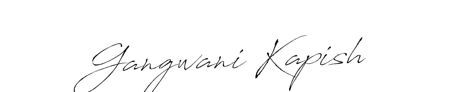 Similarly Antro_Vectra is the best handwritten signature design. Signature creator online .You can use it as an online autograph creator for name Gangwani Kapish. Gangwani Kapish signature style 6 images and pictures png