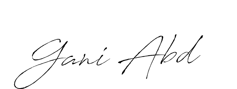 How to make Gani Abd signature? Antro_Vectra is a professional autograph style. Create handwritten signature for Gani Abd name. Gani Abd signature style 6 images and pictures png