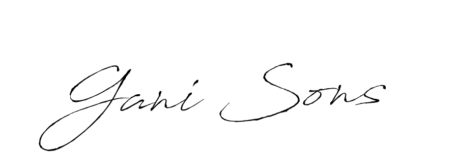 It looks lik you need a new signature style for name Gani Sons. Design unique handwritten (Antro_Vectra) signature with our free signature maker in just a few clicks. Gani Sons signature style 6 images and pictures png