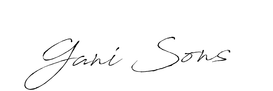 It looks lik you need a new signature style for name Gani Sons. Design unique handwritten (Antro_Vectra) signature with our free signature maker in just a few clicks. Gani Sons signature style 6 images and pictures png