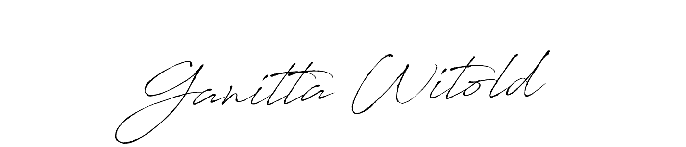 How to make Ganitta Witold signature? Antro_Vectra is a professional autograph style. Create handwritten signature for Ganitta Witold name. Ganitta Witold signature style 6 images and pictures png