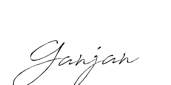Create a beautiful signature design for name Ganjan. With this signature (Antro_Vectra) fonts, you can make a handwritten signature for free. Ganjan signature style 6 images and pictures png