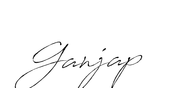 Use a signature maker to create a handwritten signature online. With this signature software, you can design (Antro_Vectra) your own signature for name Ganjap. Ganjap signature style 6 images and pictures png