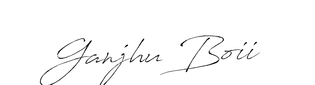 Use a signature maker to create a handwritten signature online. With this signature software, you can design (Antro_Vectra) your own signature for name Ganjhu Boii. Ganjhu Boii signature style 6 images and pictures png