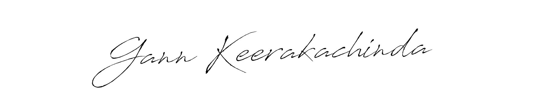 How to make Gann Keerakachinda name signature. Use Antro_Vectra style for creating short signs online. This is the latest handwritten sign. Gann Keerakachinda signature style 6 images and pictures png