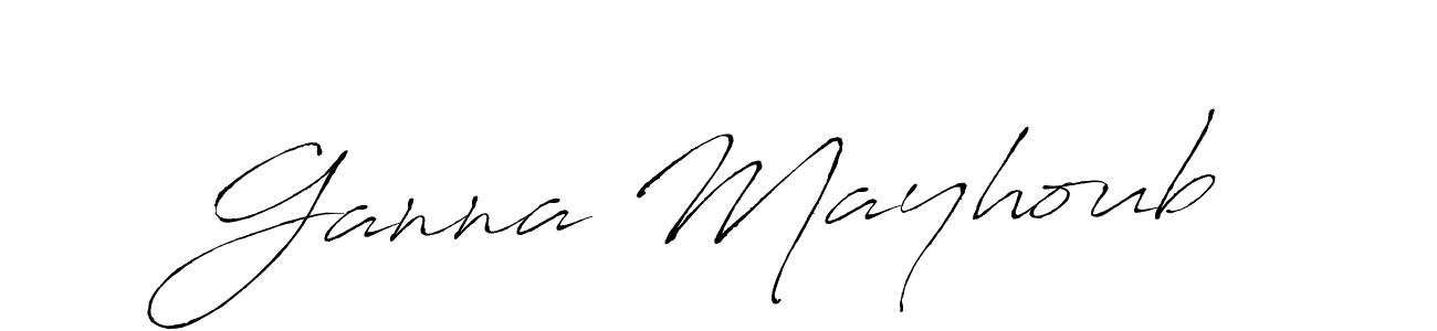 Create a beautiful signature design for name Ganna Mayhoub. With this signature (Antro_Vectra) fonts, you can make a handwritten signature for free. Ganna Mayhoub signature style 6 images and pictures png