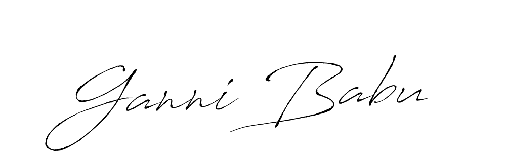 Ganni Babu stylish signature style. Best Handwritten Sign (Antro_Vectra) for my name. Handwritten Signature Collection Ideas for my name Ganni Babu. Ganni Babu signature style 6 images and pictures png