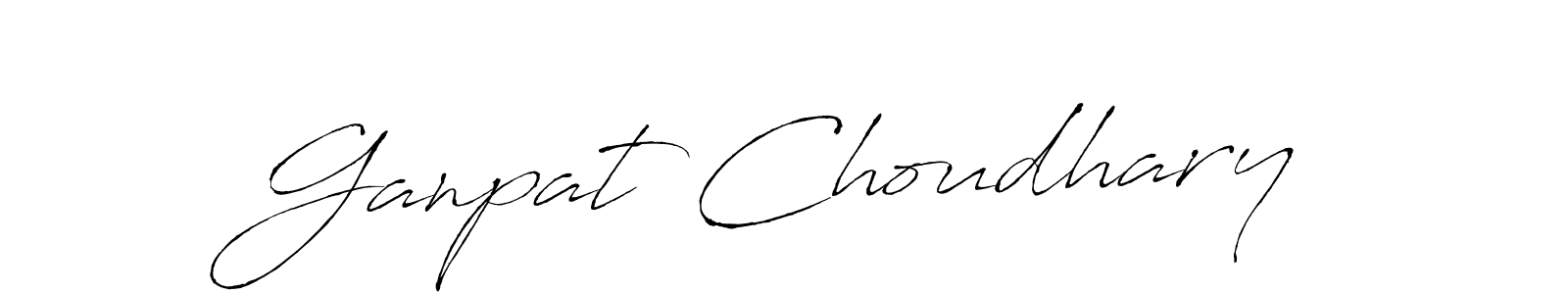 Also we have Ganpat Choudhary name is the best signature style. Create professional handwritten signature collection using Antro_Vectra autograph style. Ganpat Choudhary signature style 6 images and pictures png