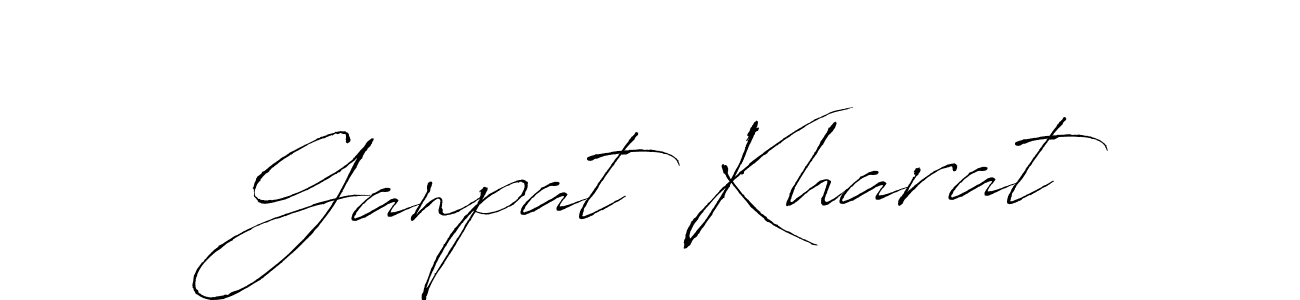 Design your own signature with our free online signature maker. With this signature software, you can create a handwritten (Antro_Vectra) signature for name Ganpat Kharat. Ganpat Kharat signature style 6 images and pictures png