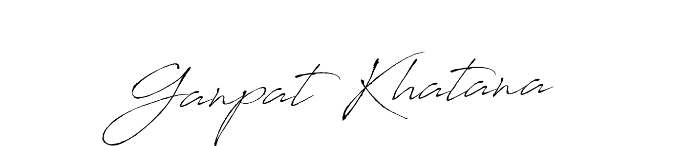 Antro_Vectra is a professional signature style that is perfect for those who want to add a touch of class to their signature. It is also a great choice for those who want to make their signature more unique. Get Ganpat Khatana name to fancy signature for free. Ganpat Khatana signature style 6 images and pictures png