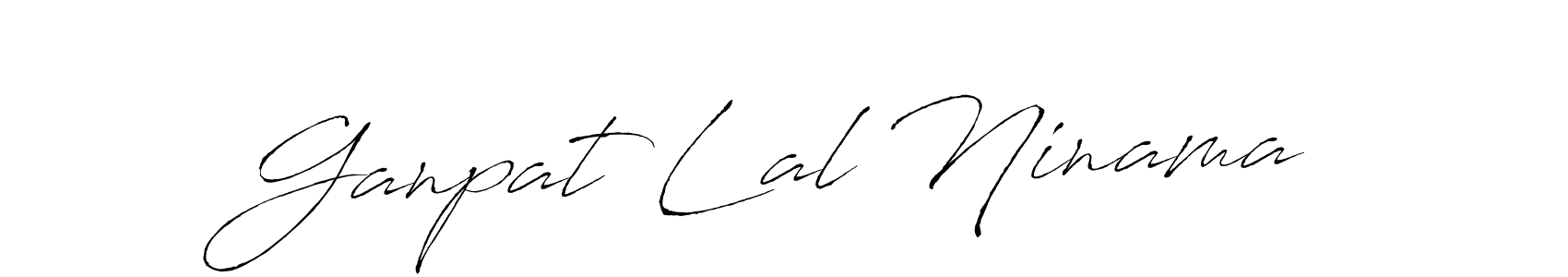 Design your own signature with our free online signature maker. With this signature software, you can create a handwritten (Antro_Vectra) signature for name Ganpat Lal Ninama. Ganpat Lal Ninama signature style 6 images and pictures png