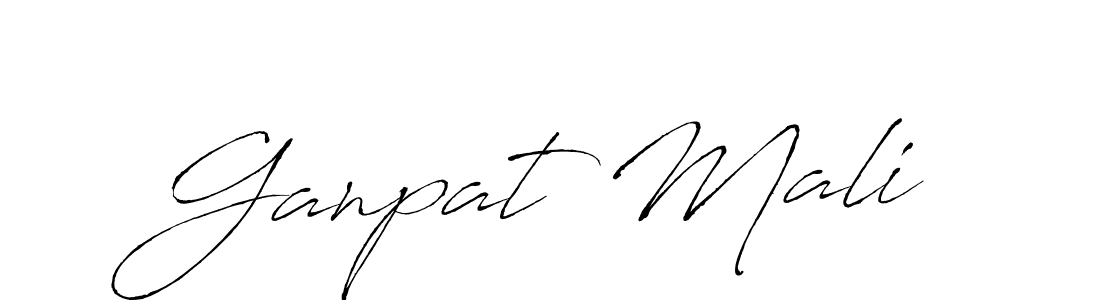 Also we have Ganpat Mali name is the best signature style. Create professional handwritten signature collection using Antro_Vectra autograph style. Ganpat Mali signature style 6 images and pictures png