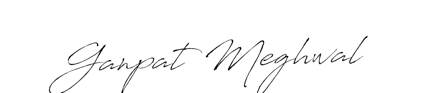 You should practise on your own different ways (Antro_Vectra) to write your name (Ganpat Meghwal) in signature. don't let someone else do it for you. Ganpat Meghwal signature style 6 images and pictures png