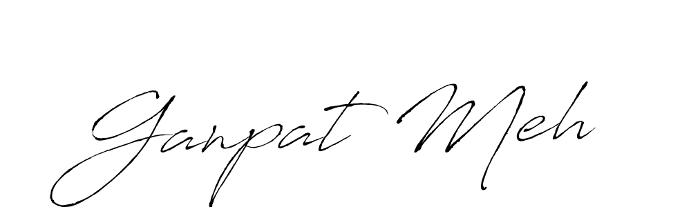 The best way (Antro_Vectra) to make a short signature is to pick only two or three words in your name. The name Ganpat Meh include a total of six letters. For converting this name. Ganpat Meh signature style 6 images and pictures png