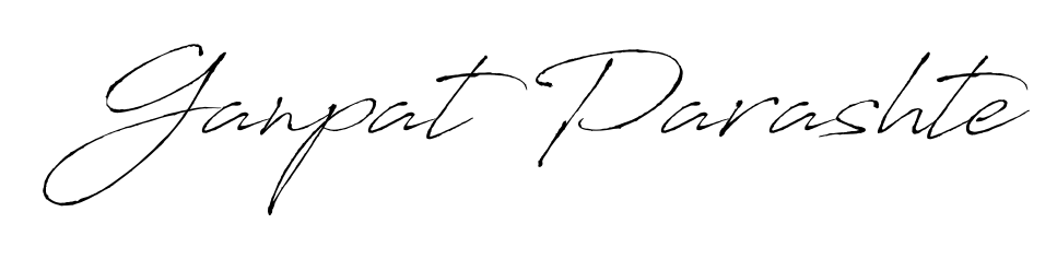 Once you've used our free online signature maker to create your best signature Antro_Vectra style, it's time to enjoy signing your documents with Ganpat Parashte name. Ganpat Parashte signature style 6 images and pictures png