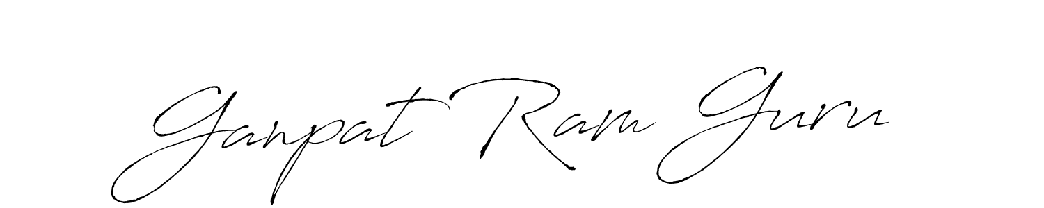 You should practise on your own different ways (Antro_Vectra) to write your name (Ganpat Ram Guru) in signature. don't let someone else do it for you. Ganpat Ram Guru signature style 6 images and pictures png