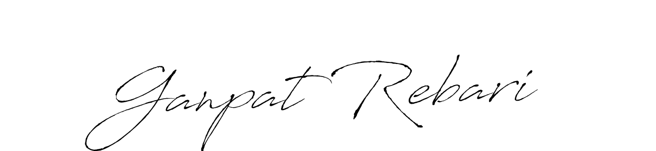 Ganpat Rebari stylish signature style. Best Handwritten Sign (Antro_Vectra) for my name. Handwritten Signature Collection Ideas for my name Ganpat Rebari. Ganpat Rebari signature style 6 images and pictures png