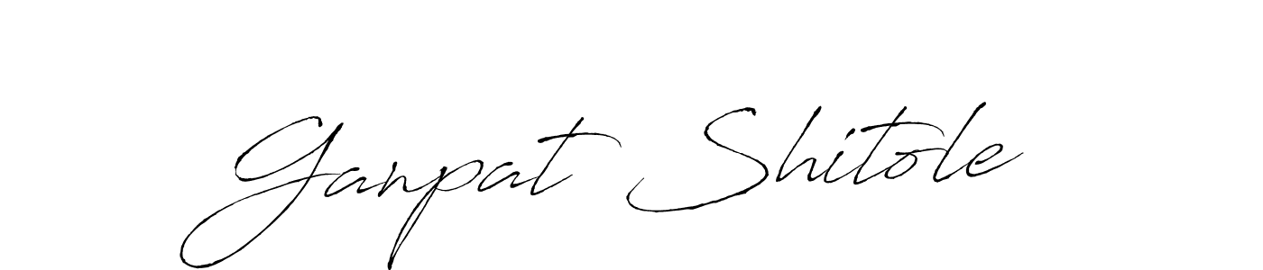 Similarly Antro_Vectra is the best handwritten signature design. Signature creator online .You can use it as an online autograph creator for name Ganpat Shitole. Ganpat Shitole signature style 6 images and pictures png