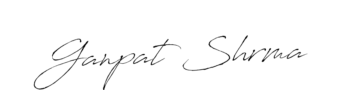Make a beautiful signature design for name Ganpat Shrma. With this signature (Antro_Vectra) style, you can create a handwritten signature for free. Ganpat Shrma signature style 6 images and pictures png
