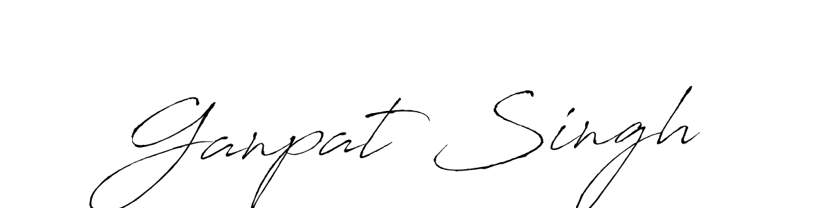 Ganpat Singh stylish signature style. Best Handwritten Sign (Antro_Vectra) for my name. Handwritten Signature Collection Ideas for my name Ganpat Singh. Ganpat Singh signature style 6 images and pictures png