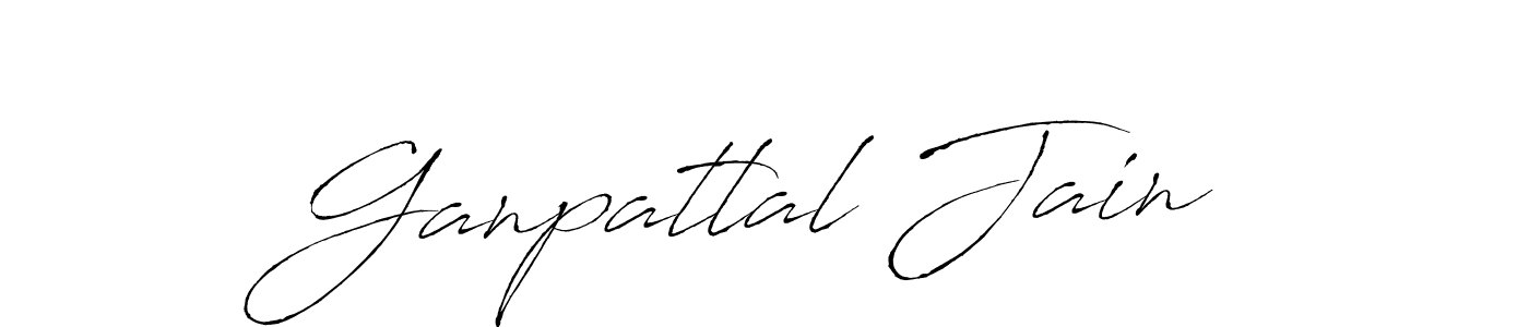 Create a beautiful signature design for name Ganpatlal Jain. With this signature (Antro_Vectra) fonts, you can make a handwritten signature for free. Ganpatlal Jain signature style 6 images and pictures png