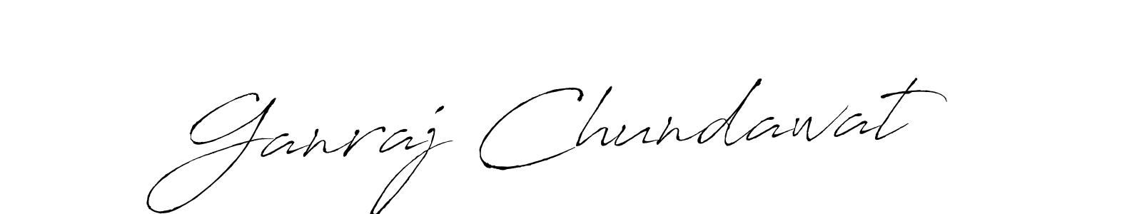 Also we have Ganraj Chundawat name is the best signature style. Create professional handwritten signature collection using Antro_Vectra autograph style. Ganraj Chundawat signature style 6 images and pictures png