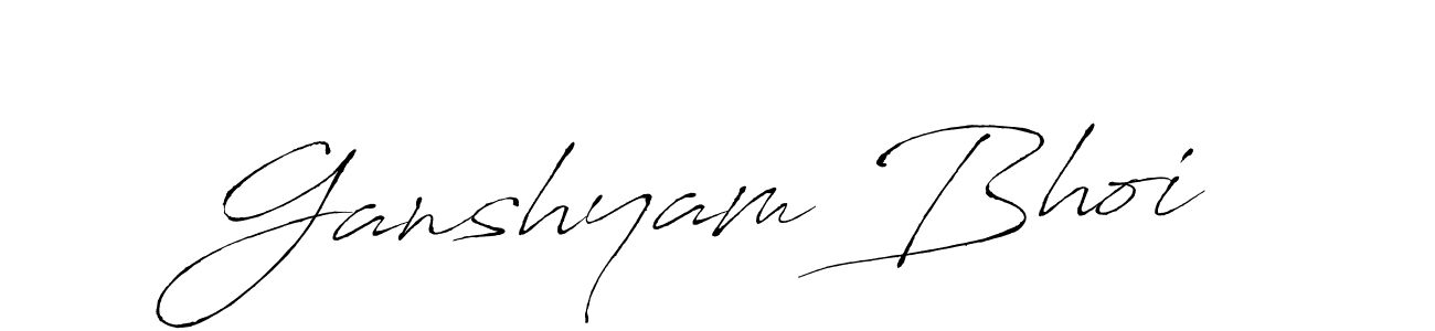 Design your own signature with our free online signature maker. With this signature software, you can create a handwritten (Antro_Vectra) signature for name Ganshyam Bhoi. Ganshyam Bhoi signature style 6 images and pictures png