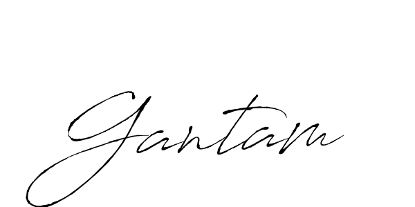 Design your own signature with our free online signature maker. With this signature software, you can create a handwritten (Antro_Vectra) signature for name Gantam. Gantam signature style 6 images and pictures png