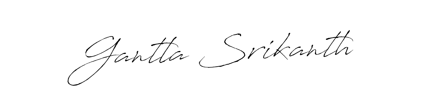 Design your own signature with our free online signature maker. With this signature software, you can create a handwritten (Antro_Vectra) signature for name Gantla Srikanth. Gantla Srikanth signature style 6 images and pictures png