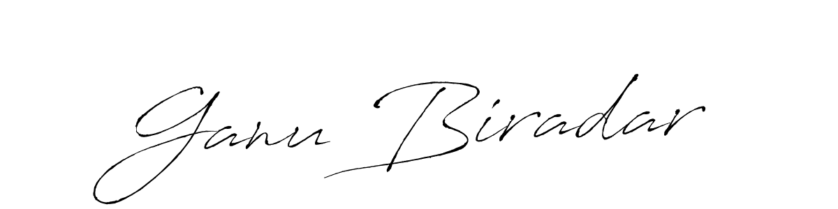 Create a beautiful signature design for name Ganu Biradar. With this signature (Antro_Vectra) fonts, you can make a handwritten signature for free. Ganu Biradar signature style 6 images and pictures png