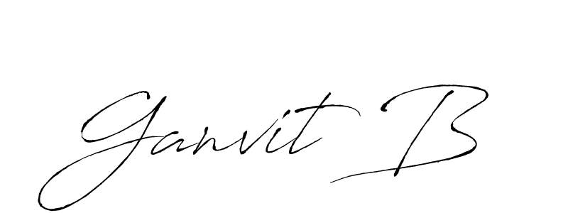 Design your own signature with our free online signature maker. With this signature software, you can create a handwritten (Antro_Vectra) signature for name Ganvit B. Ganvit B signature style 6 images and pictures png
