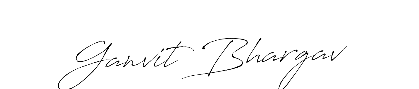 Create a beautiful signature design for name Ganvit Bhargav. With this signature (Antro_Vectra) fonts, you can make a handwritten signature for free. Ganvit Bhargav signature style 6 images and pictures png