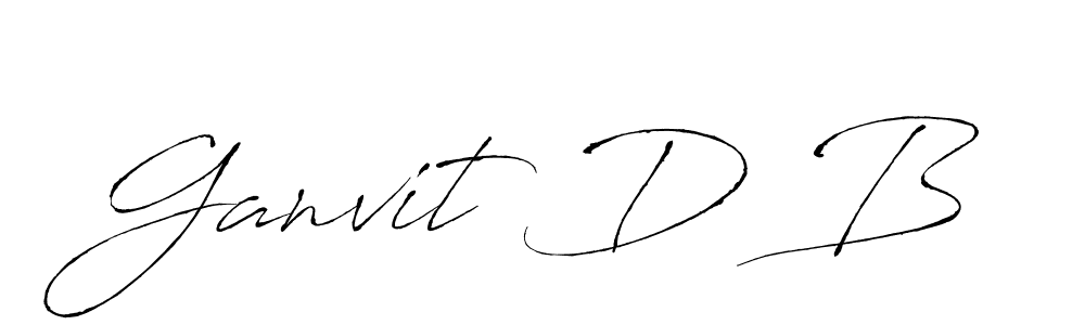 Here are the top 10 professional signature styles for the name Ganvit D B. These are the best autograph styles you can use for your name. Ganvit D B signature style 6 images and pictures png