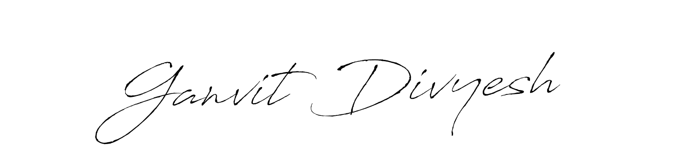 Create a beautiful signature design for name Ganvit Divyesh. With this signature (Antro_Vectra) fonts, you can make a handwritten signature for free. Ganvit Divyesh signature style 6 images and pictures png