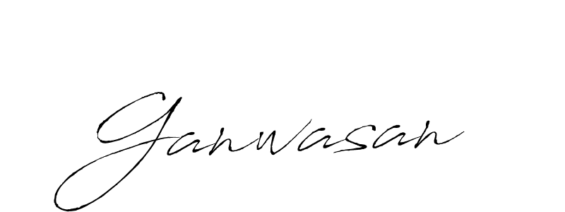 Ganwasan stylish signature style. Best Handwritten Sign (Antro_Vectra) for my name. Handwritten Signature Collection Ideas for my name Ganwasan. Ganwasan signature style 6 images and pictures png