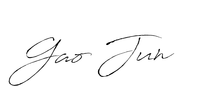 Design your own signature with our free online signature maker. With this signature software, you can create a handwritten (Antro_Vectra) signature for name Gao Jun. Gao Jun signature style 6 images and pictures png