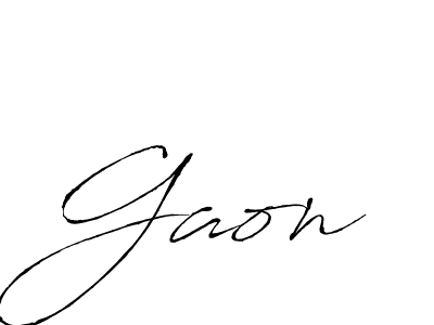 Gaon stylish signature style. Best Handwritten Sign (Antro_Vectra) for my name. Handwritten Signature Collection Ideas for my name Gaon. Gaon signature style 6 images and pictures png