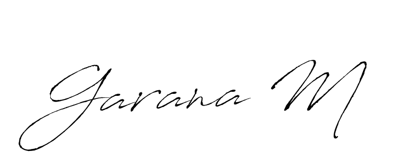 Create a beautiful signature design for name Garana M. With this signature (Antro_Vectra) fonts, you can make a handwritten signature for free. Garana M signature style 6 images and pictures png