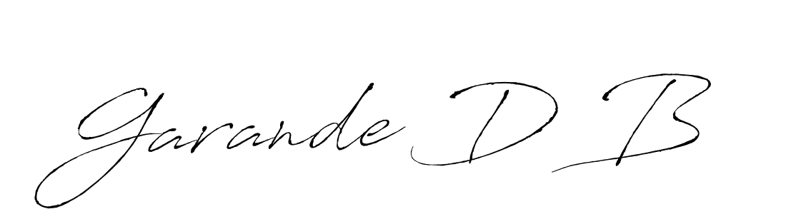 Create a beautiful signature design for name Garande D B. With this signature (Antro_Vectra) fonts, you can make a handwritten signature for free. Garande D B signature style 6 images and pictures png