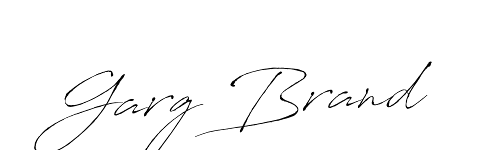 Design your own signature with our free online signature maker. With this signature software, you can create a handwritten (Antro_Vectra) signature for name Garg Brand. Garg Brand signature style 6 images and pictures png