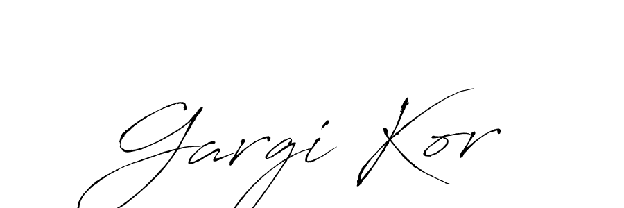 Create a beautiful signature design for name Gargi Kor. With this signature (Antro_Vectra) fonts, you can make a handwritten signature for free. Gargi Kor signature style 6 images and pictures png