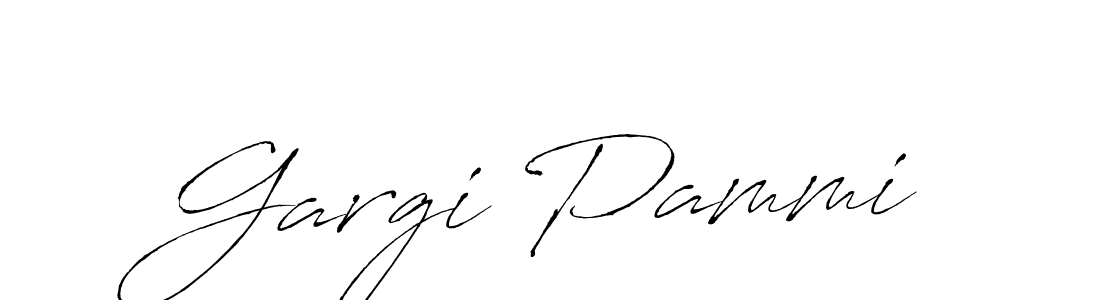 Design your own signature with our free online signature maker. With this signature software, you can create a handwritten (Antro_Vectra) signature for name Gargi Pammi. Gargi Pammi signature style 6 images and pictures png