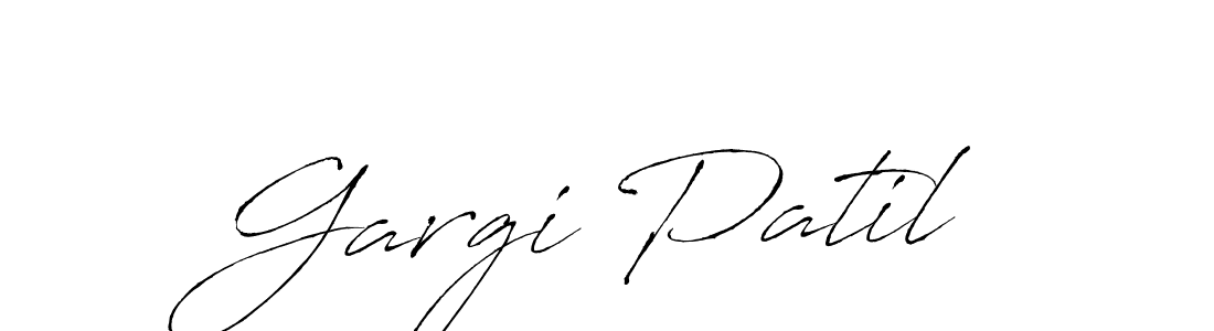 Make a beautiful signature design for name Gargi Patil. With this signature (Antro_Vectra) style, you can create a handwritten signature for free. Gargi Patil signature style 6 images and pictures png